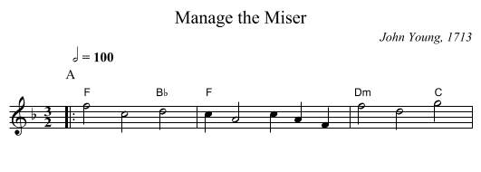 Manage the Miser - staff notation