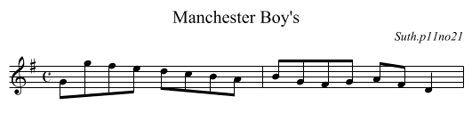 Manchester Boy's - staff notation