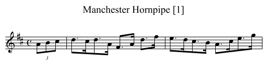 Manchester Hornpipe [1] - staff notation