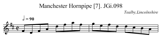 Manchester Hornpipe [7]. JGi.098 - staff notation