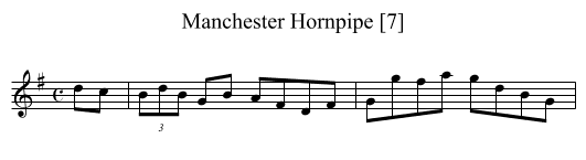 Manchester Hornpipe [7] - staff notation