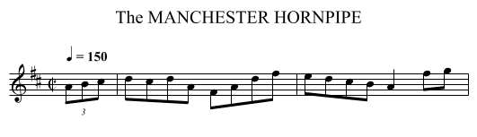 MANCHESTER HORNPIPE, The - staff notation