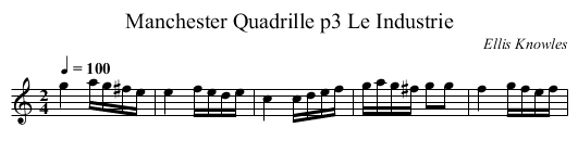 Manchester Quadrille p3 Le Industrie - staff notation