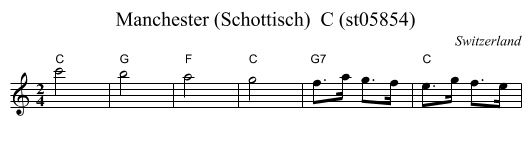 Manchester (Schottisch)  C (st05854) - staff notation