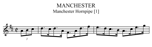 MANCHESTER - staff notation