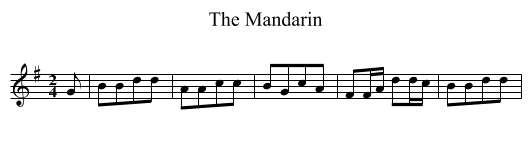 Mandarin, The - staff notation