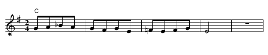 Mangupska Kolo - staff notation
