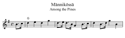 M&auml;nnik&ouml;ss&auml; - staff notation