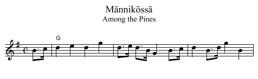 M&auml;nnik&ouml;ss&auml; - staff notation