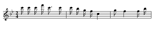 Mantian xingxing yikeming - staff notation
