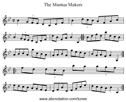 Mantua Makers, The - staff notation