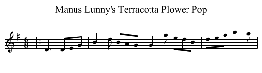 Manus Lunny's Terracotta Plower Pop - staff notation