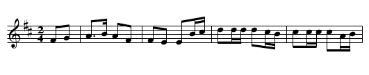 Many's a Wild Night - staff notation