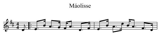 Máolisse - staff notation