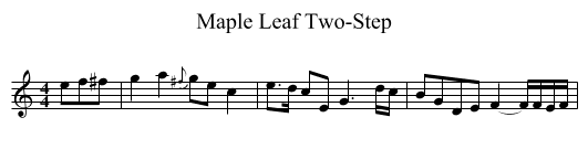 Maple Leaf Two-Step - staff notation