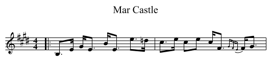 Mar Castle - staff notation