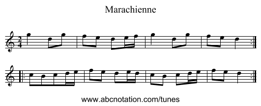 Marachienne - staff notation