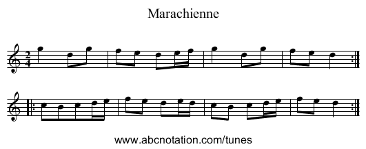 Marachienne - staff notation