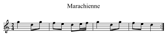 Marachienne - staff notation