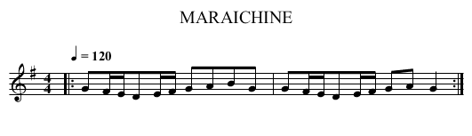 MARAICHINE - staff notation