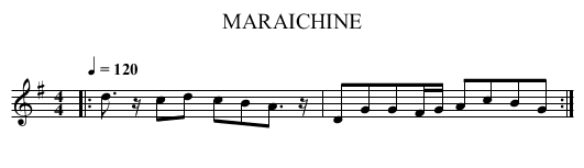 MARAICHINE - staff notation
