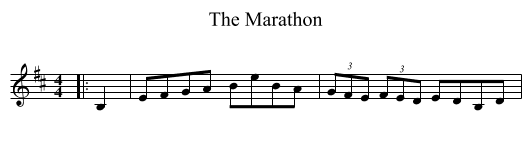 Marathon, The  - staff notation