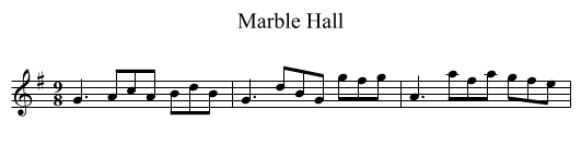 Marble Hall - staff notation