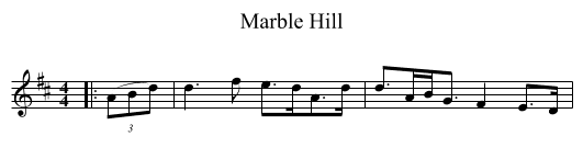 Marble Hill - staff notation