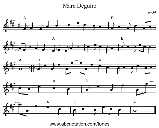 Marc Deguire - staff notation