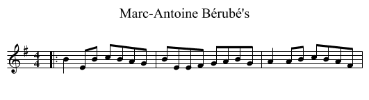 Marc-Antoine Bérubé's - staff notation