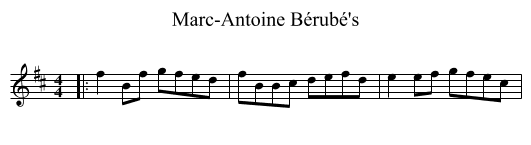 Marc-Antoine Bérubé's - staff notation