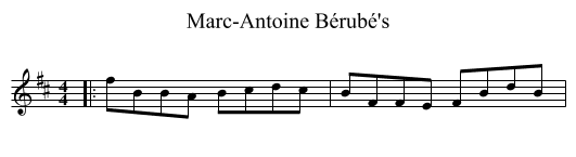 Marc-Antoine Bérubé's - staff notation