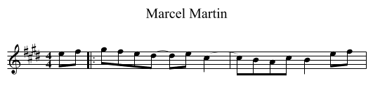 Marcel Martin - staff notation