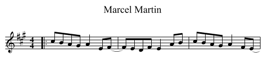 Marcel Martin - staff notation