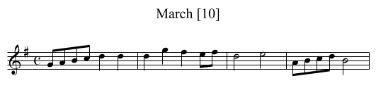 March [10] - staff notation