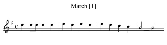 March [1] - staff notation