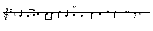 March 25th Regt. - staff notation