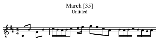 March [35] - staff notation
