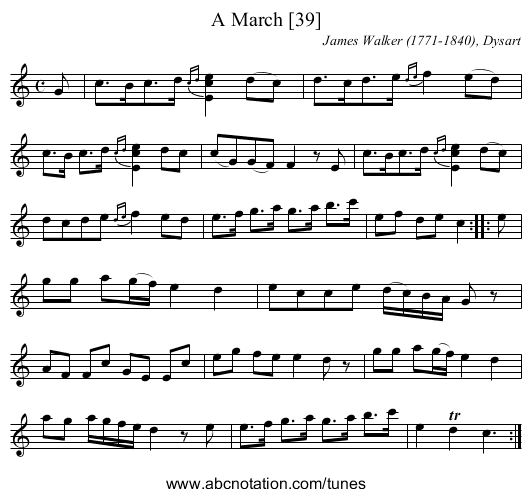 March [39], A - staff notation