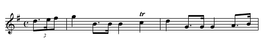 March 3d. Regt. Dragoon Guards. - staff notation
