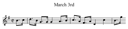 March 3rd - staff notation