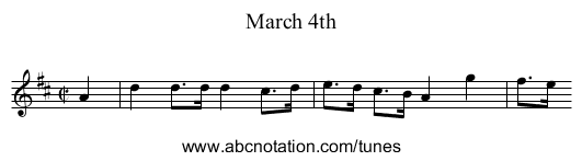 March 4th - staff notation