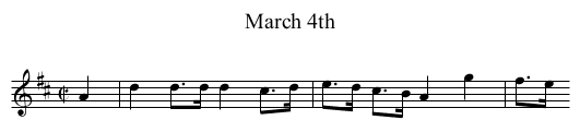 March 4th - staff notation