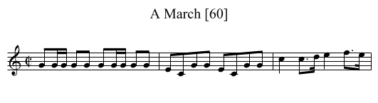March [60], A - staff notation