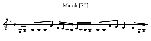 March [70] - staff notation