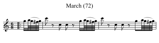 March (72) - staff notation