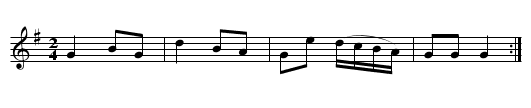 March des Gen's d' Armes. - staff notation