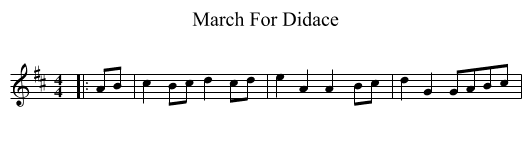 March For Didace - staff notation