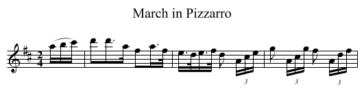 March in Pizzarro - staff notation