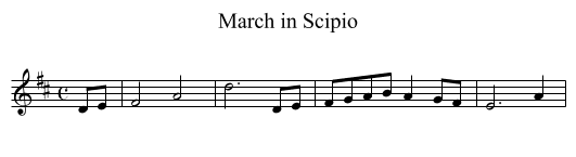 March in Scipio - staff notation